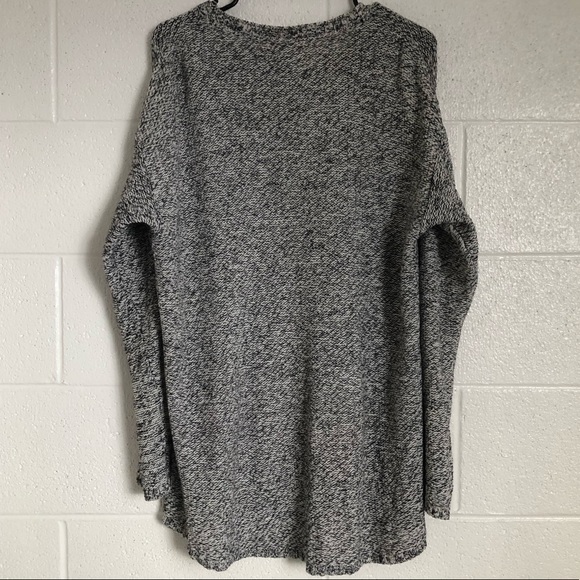 Gray & Charcoal Knit Philosophy oversized Sweater - Picture 6 of 7